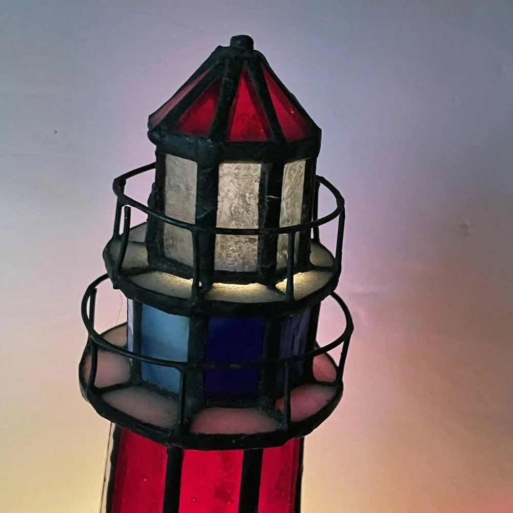 Tiffany Style Beacon Lighthouse Beach Table Lamps Children's Gifts Night Lights